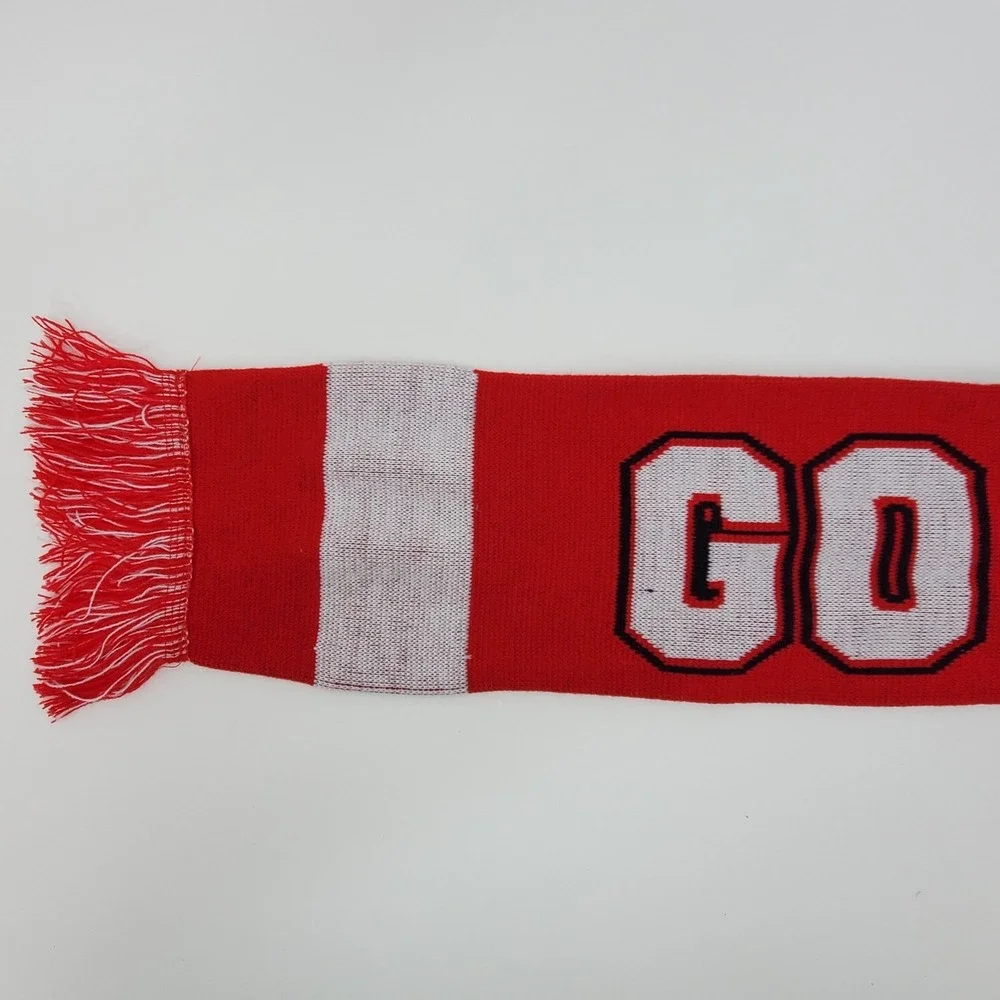 Cornell University Big Red Hockey Beanie Hat and‎ Scarf Set Red White Black Knit
